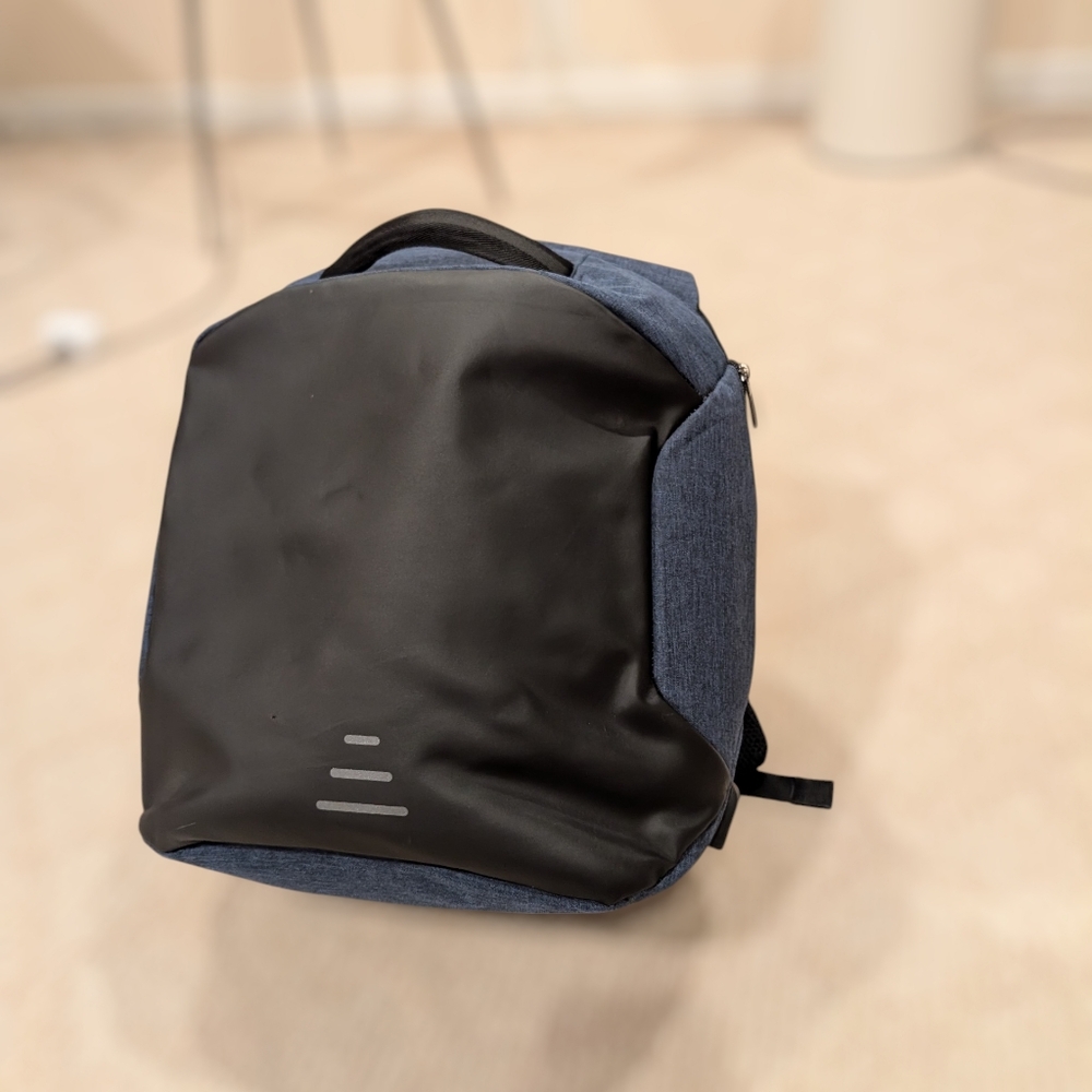 Anti Theft, Navy/Black Backpack, Waterproof, Includes USB Charging Port